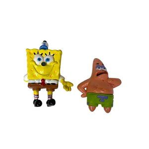 Nickelodeon Toys Sponge Bob and Patrick Mini Figurines 2003 Viacom 2"